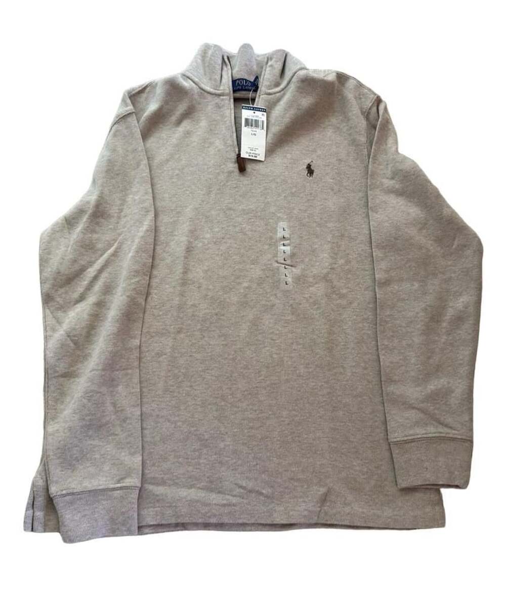 Polo Ralph Lauren Taupe Quarter Zip Pullover Sweater Size L